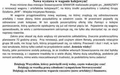 Zdjęcie do Warsztaty z renowacji wagonu i artefakt&oacute;w kolejowych