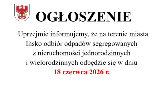 Zdjęcie do Odbi&oacute;r odpad&oacute;w segregowanych miasto Ińsko