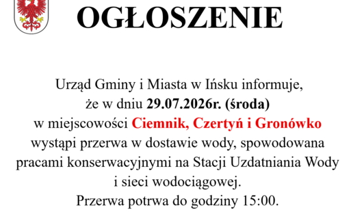 Zdjęcie do Prace konserwacyjne na wodociągu Ciemnik, Czertyń, Gron&oacute;wko