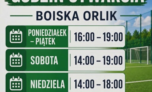 Zdjęcie do Zmiana godzin otwarcia Orlika 