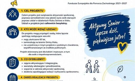 Zdjęcie do Ogłoszenie o naborze uczestnik&oacute;w do projektu "Poprawa aktywności i samodzielności senior&oacute;w poprzez wsparcie Klubu Seniora w Ińsku"