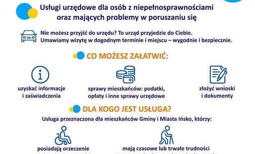 Zdjęcie do Jesteś osobą z niepełnosprawnością? Nie możesz przyjść do urzędu? Urząd przyjedzie do Ciebie!